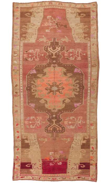 6 x 11 Vintage Turkish Kars Gallery Rug 53699