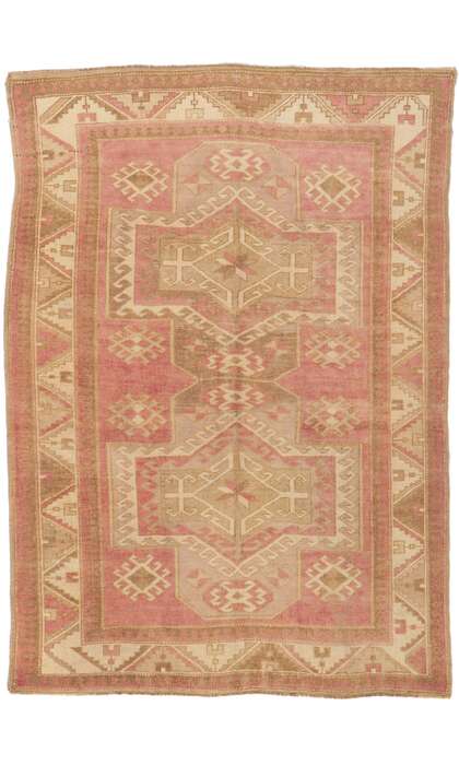 6 x 8 Vintage Pink Turkish Kars Rug 53707