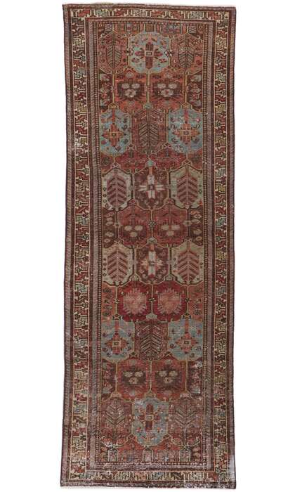 3 x 9 Antique Persian Bakhtiari Runner 60974