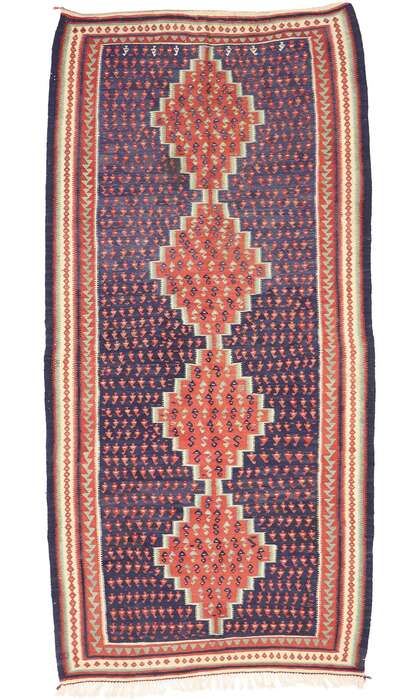 5 x 9 Vintage Persian Bijar Kilim Rug 77940