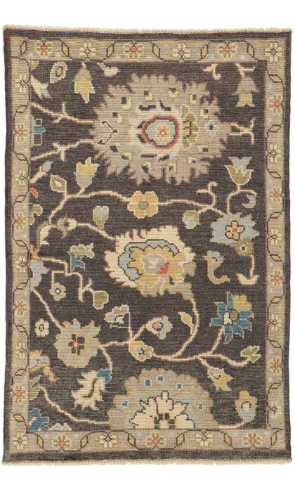 4 x 6 Earth-Tone Oushak Rug 80688