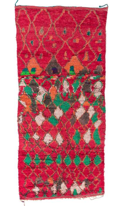 5 x 11 Vintage Red Boujad Moroccan Rug 21294