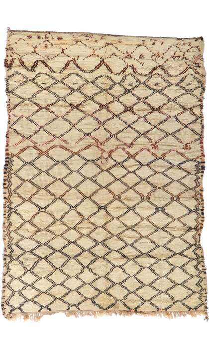 6 x 8 Vintage Moroccan Beni Ourain Rug 21352