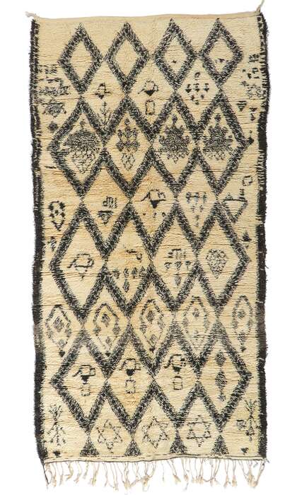 6 x 11 Vintage Moroccan Beni Ourain Rug 21357