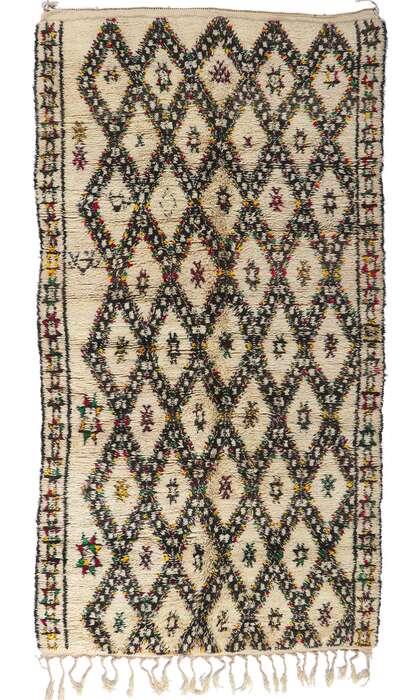 6 x 12 Vintage Moroccan Beni Ourain Rug 21375