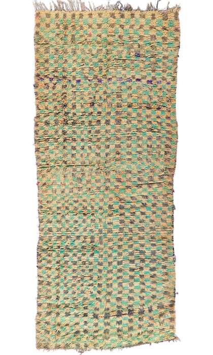 4 x 10 Vintage Moroccan Boucherouite Rag Rug 21496