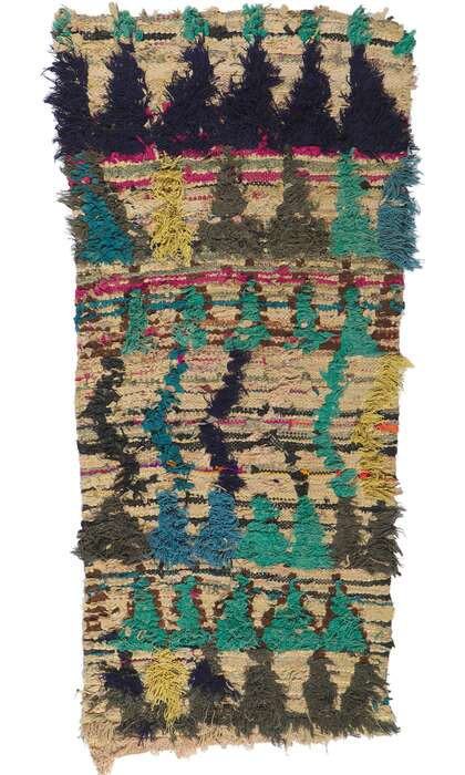 3 x 6 Vintage Moroccan Boucherouite Rag Rug 21632