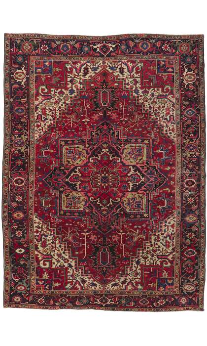 8 x 11 Antique Persian Heriz Rug 53776