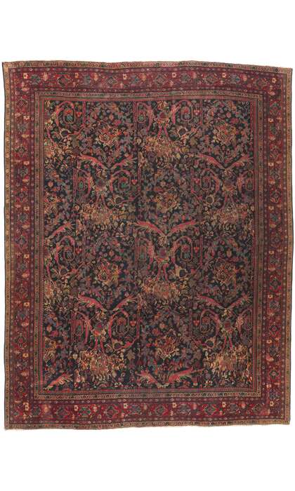 11 x 13 Antique Persian Mahal Rug 78156