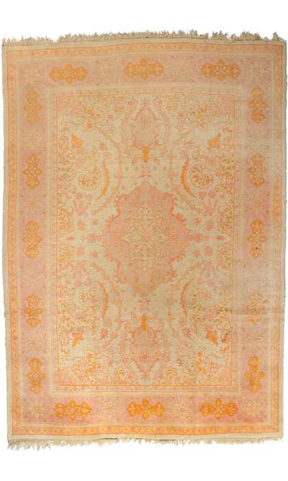 10 x 15 Antique Turkish Oushak Rug 78159