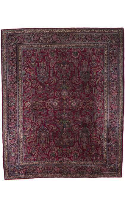 11 x 14 Antique Persian Kerman Rug 78162