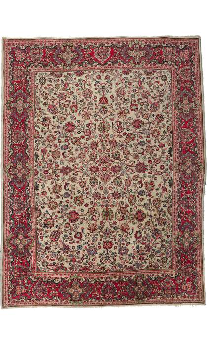 9 x 12 Vintage Persian Sarouk Rug 78163