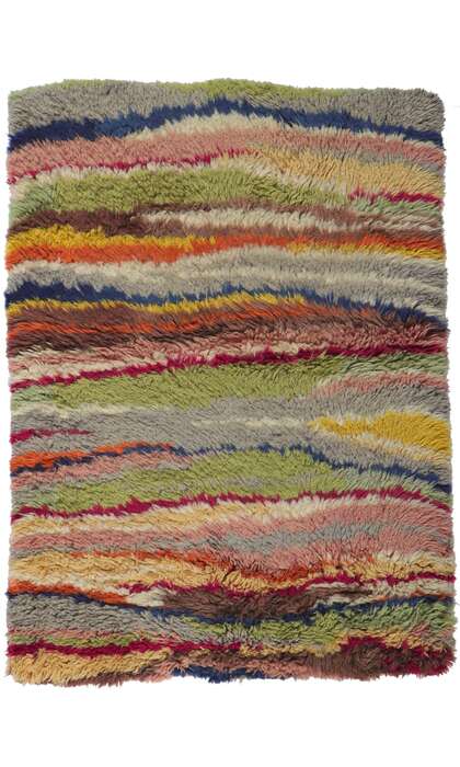 4 x 5 Vintage Swedish Rya Rug 78165