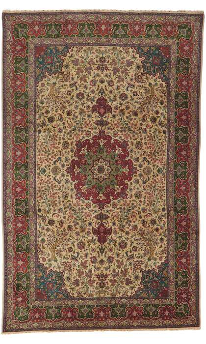 7 x 10 Vintage Persian Tabriz Rug 78170