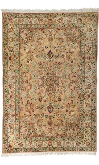 7 x 10 Vintage Persian Tabriz Rug 78171