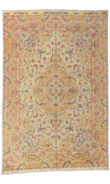 8 x 12 Vintage Persian Tabriz Rug 78172