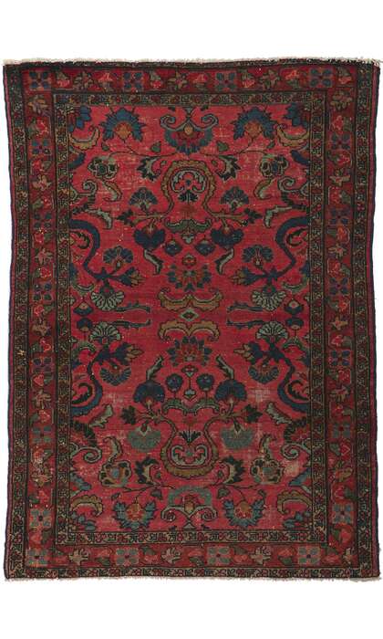 3 x 5 Antique Persian Lilihan Rug 78178