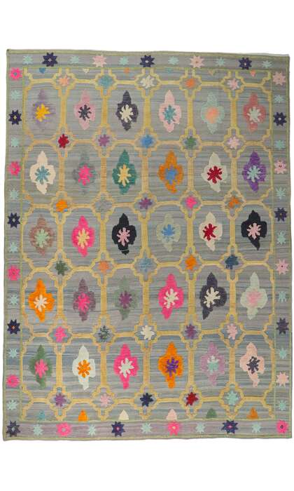 10 x 14 Turkish Kilim High-Low Rug 53783