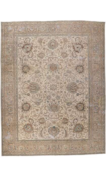 10 x 13 Vintage Persian Tabriz Rug 61015