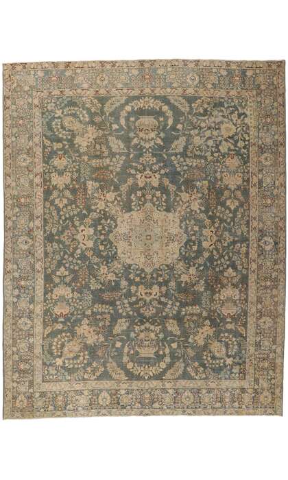 10 x 13 Antique Persian Tabriz Rug 61021