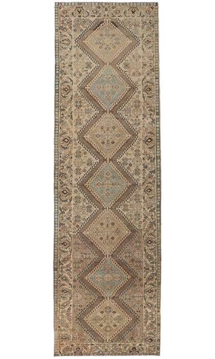 4 x 13 Vintage Persian Hamadan Runner 61026