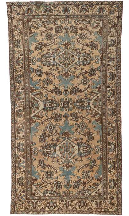 5 x 10 Vintage Persian Bakhtiari Rug 61029