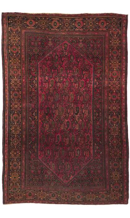 4 x 6 Antique Persian Farahan Rug 74293