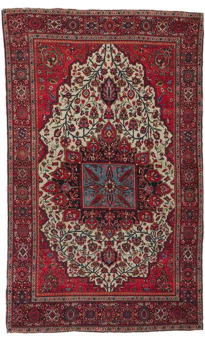 4 x 7 Antique Persian Sarouk Farahan Rug 76924