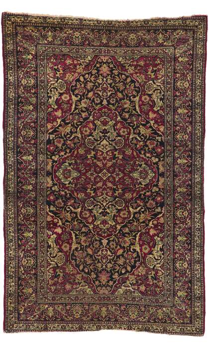 5 x 7 Antique Persian Kerman Rug 76973