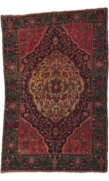 4 x 6 Antique Persian Farahan Rug 76975