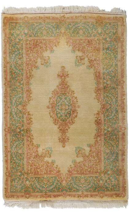 3 x 5 Vintage Persian Kerman Rug 78202