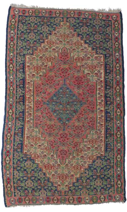 4 x 6 Vintage Persian Bijar Kilim 78212