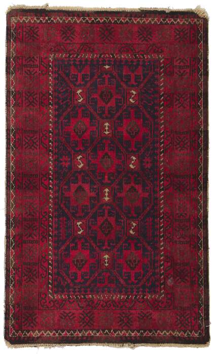 2 x 3 Vintage Persian Turkoman Rug 78215