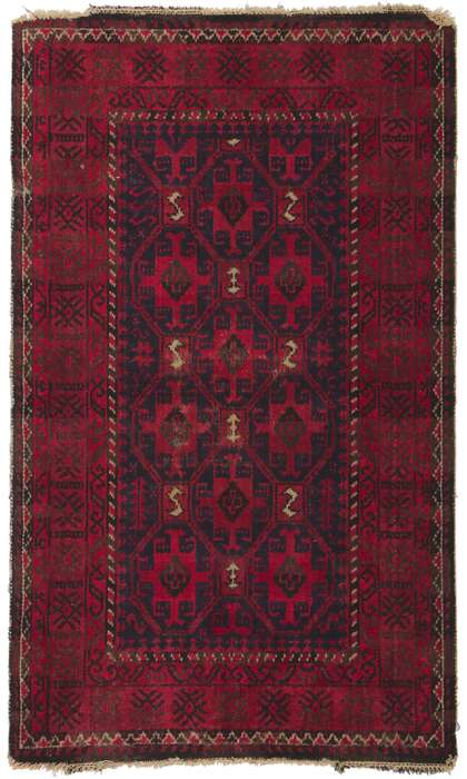 2 x 4 Vintage Persian Turkoman Rug 78216