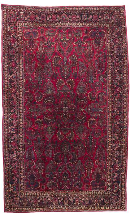 10 x 17 Antique Persian Sarouk Rug 78223