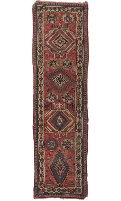 3 x 12 Antique Caucasian Kazak Runner 78225