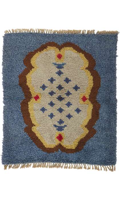 4 x 4 Vintage Swedish Rya Rug 78276