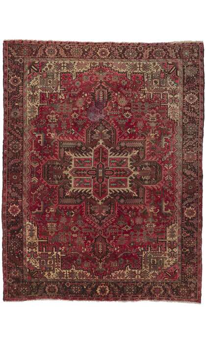 10 x 13 Vintage Persian Heriz Rug 78289