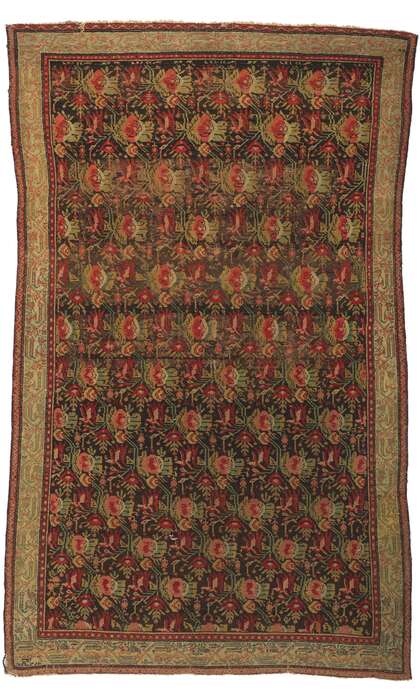 4 x 6 Vintage Persian Senneh Rug 76955