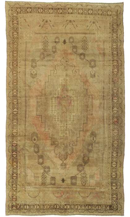 6 x 10 Vintage Turkish Oushak Rug 50518