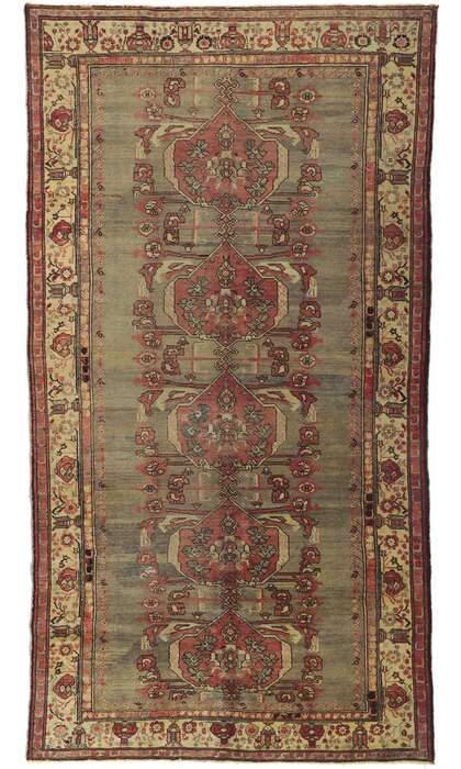 6 x 11 Vintage Turkish Oushak Rug 50216