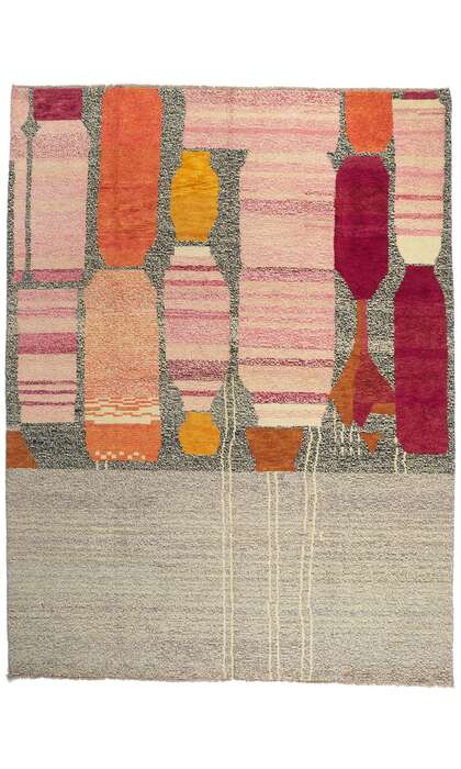 10 x 14 Color Block Moroccan Rug 80696