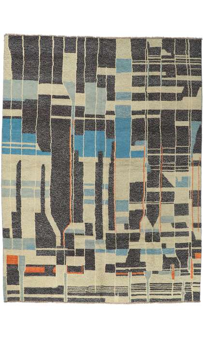 10 x 14 Color Block Moroccan Rug 80697