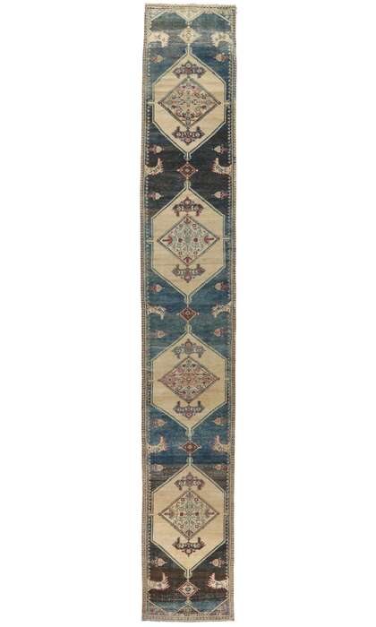 3 x 22 Distressed Antique Persian Malayer Runner 60949