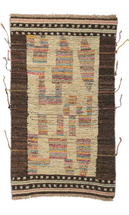 3 x 5 Small Earth-Tone Moroccan Rug 80714