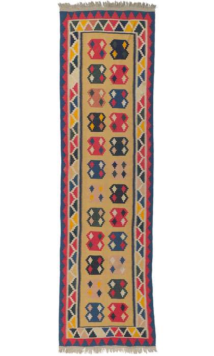 3 x 9 Vintage Shiraz Kilim Runner 61054