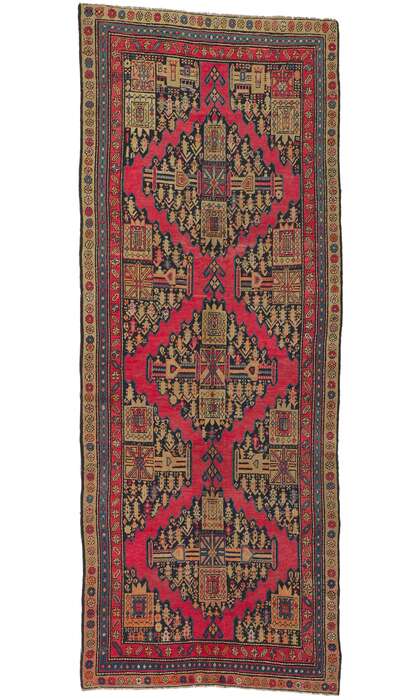 4 x 11 Antique Persian Shiraz Runner 61080