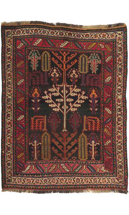 4 x 5 Antique Persian Shiraz Rug 61083