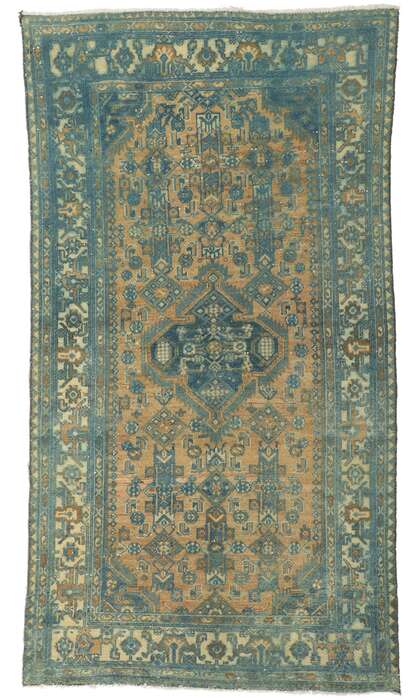 4 x 8 Vintage Persian Hamadan Rug 61084