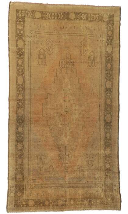 5 x 10 Vintage Turkish Oushak Rug 74091